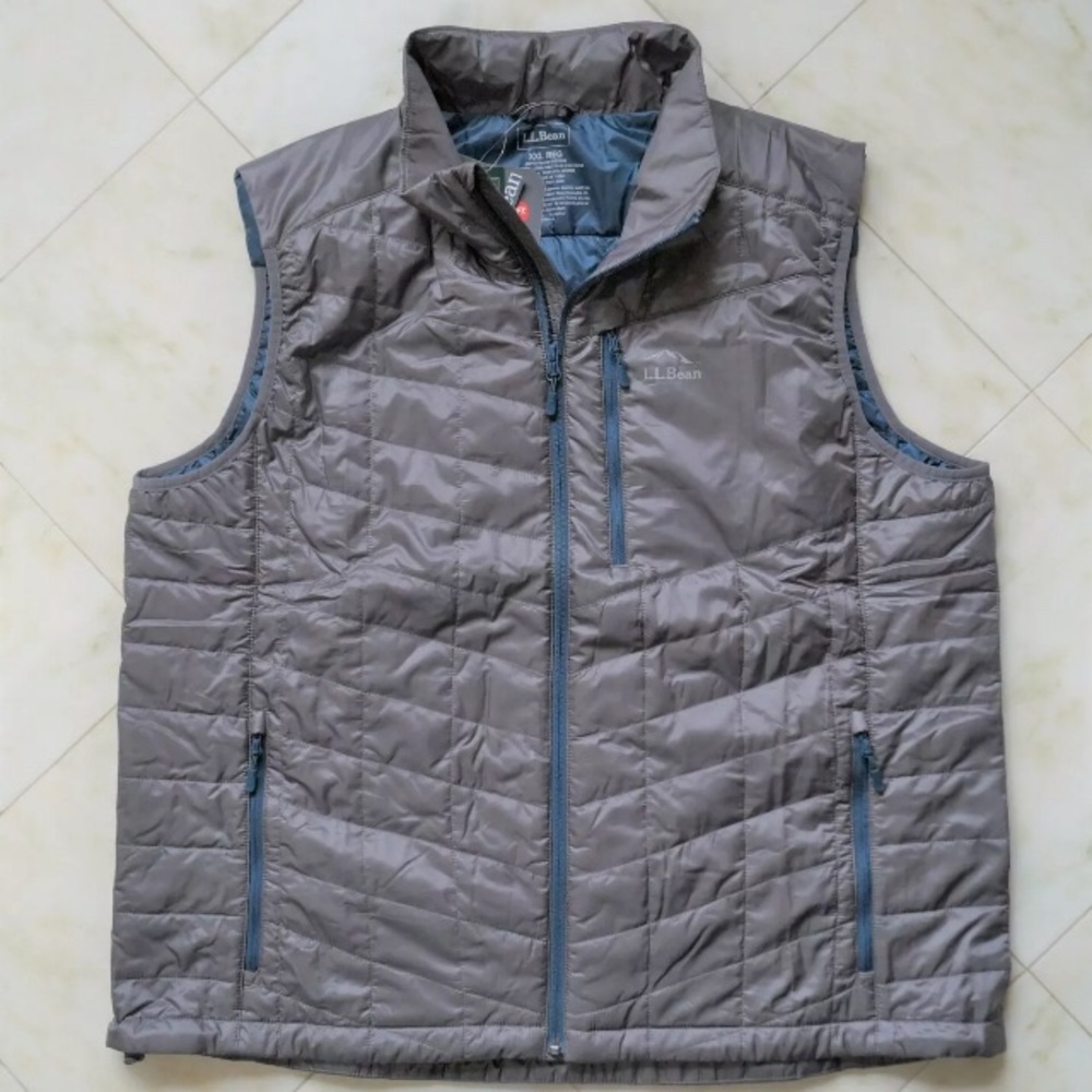 New Men's L.L.Bean PrimaLoft Packaway Vest Graphite Size XXL